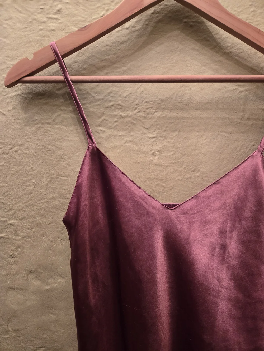 Vintage Satin Slip Dress Purple Mauve Bias Cut Nightgown Y2K - Picture 3 of 8